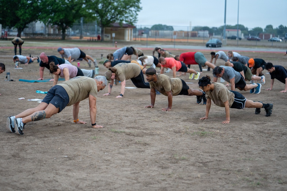 Physical Training with the troops