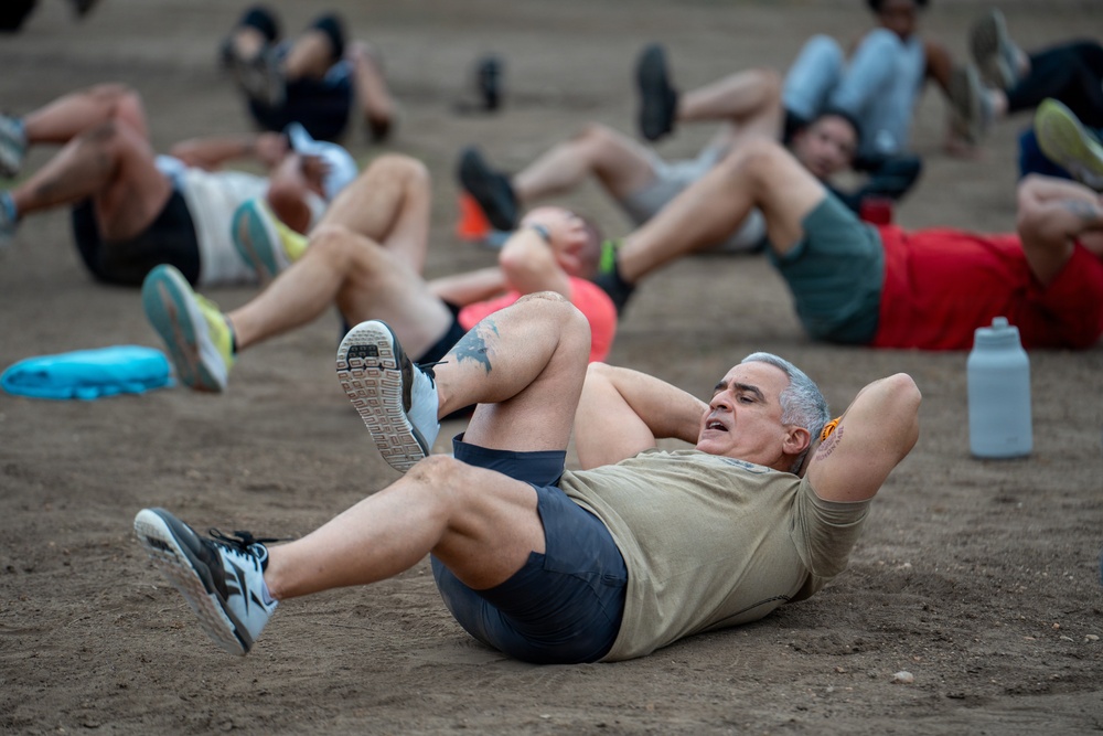 Physical Training with the troops
