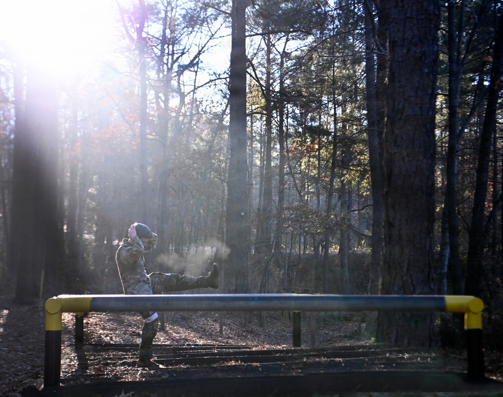 Special Forces Candidates Tackle Obstacle Course