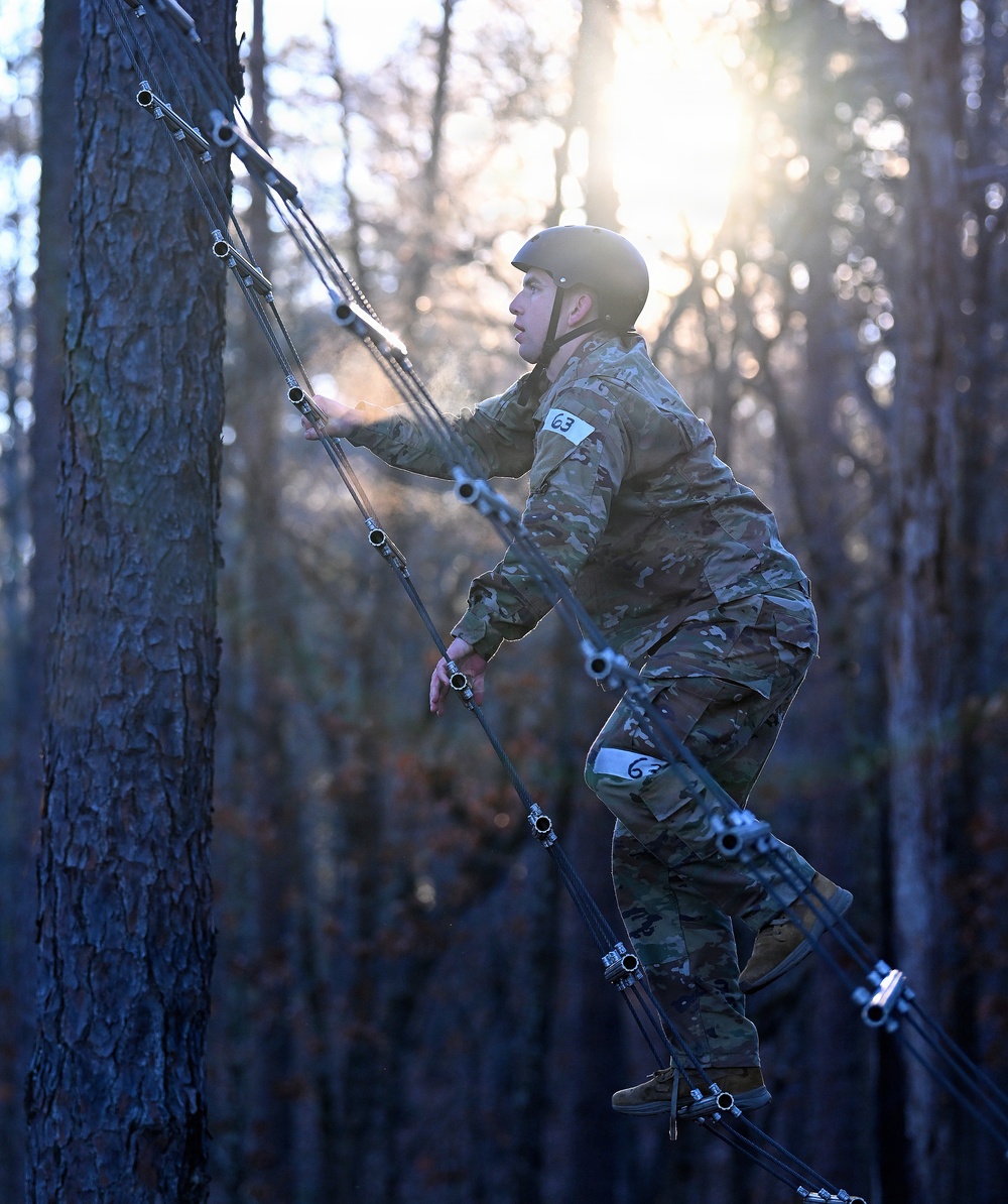 Special Forces Candidates Tackle Obstacle Course