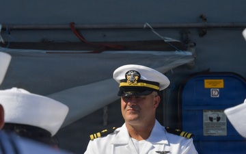 USS Carl Vinson (CVN 70) conducts dress uniform inspection