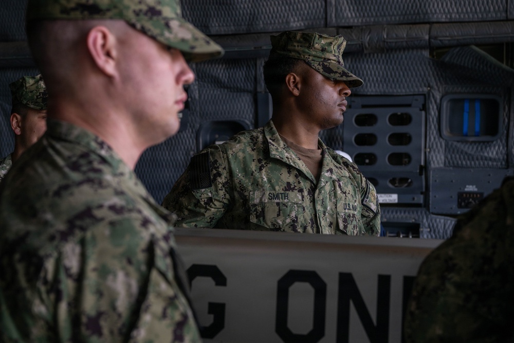 AFMAO and U.S. Navy Honor Guard ground training