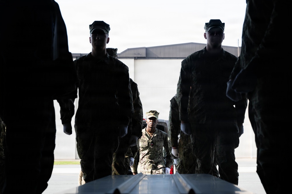 AFMAO and U.S. Navy Honor Guard ground training