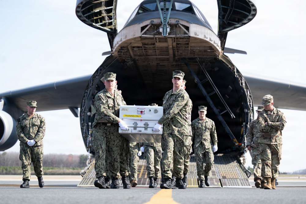 AFMAO and U.S. Navy Honor Guard ground training