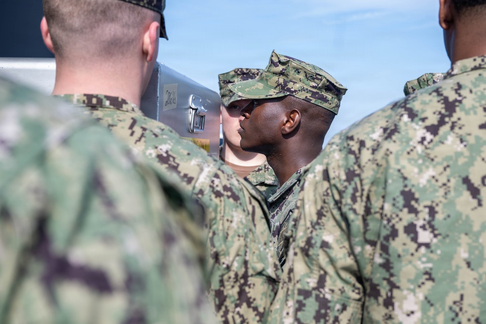 AFMAO and U.S. Navy Honor Guard ground training