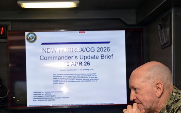 Naval District Washington Uses Mobile Command Vehicle During HURREX 2026