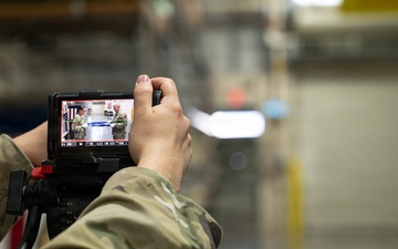 AFMAO Leaders Demonstrate Flag Folding for Training Video