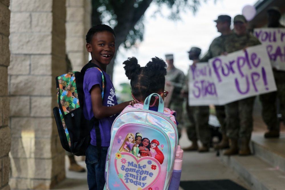 Purple Up Day at Sheppard Elementary