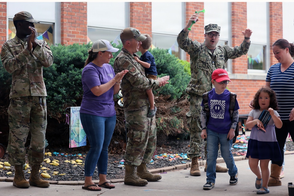 Purple Up Day at Sheppard Elementary