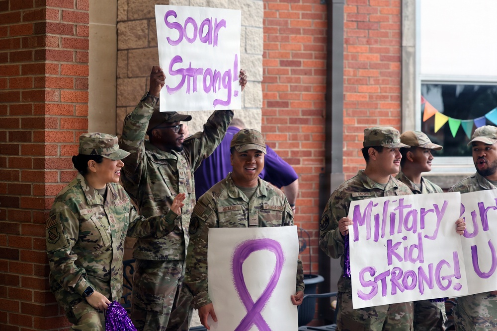 Purple Up Day at Sheppard Elementary