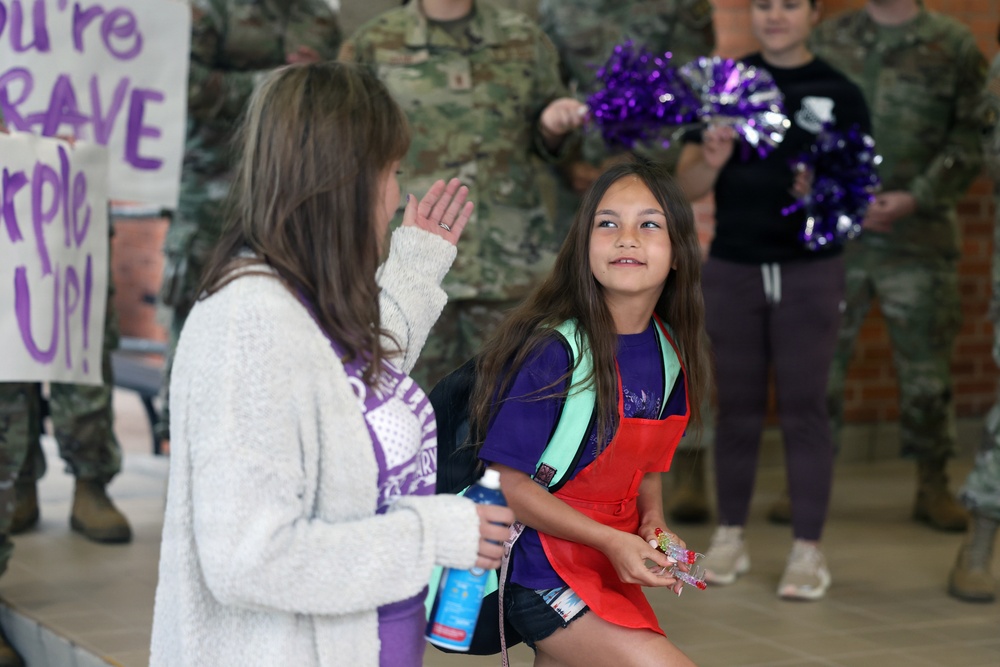 Purple Up Day at Sheppard Elementary