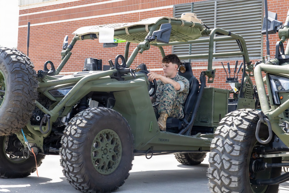 U.S. Marines with 2nd LAAD familiarize themselves with the LMADIS
