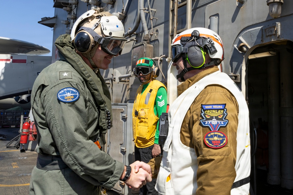 USS Gerald R. Ford (CVN 78) Pipes Aboard Rear Adm. Gavin Duff