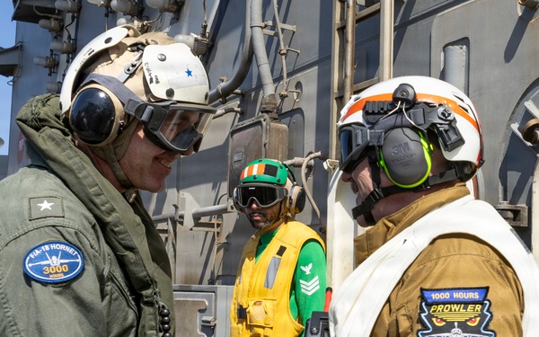 USS Gerald R. Ford (CVN 78) Pipes Aboard Rear Adm. Gavin Duff