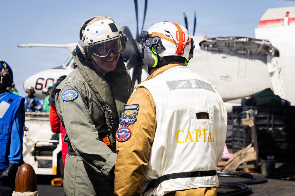 USS Gerald R. Ford (CVN 78) Pipes Aboard Rear Adm. Gavin Duff