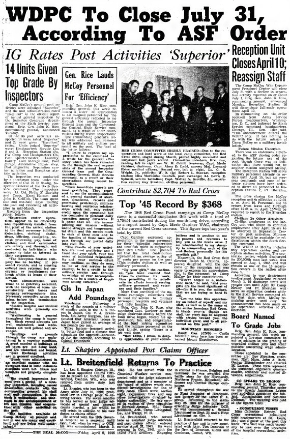 This Month in Fort McCoy History — April