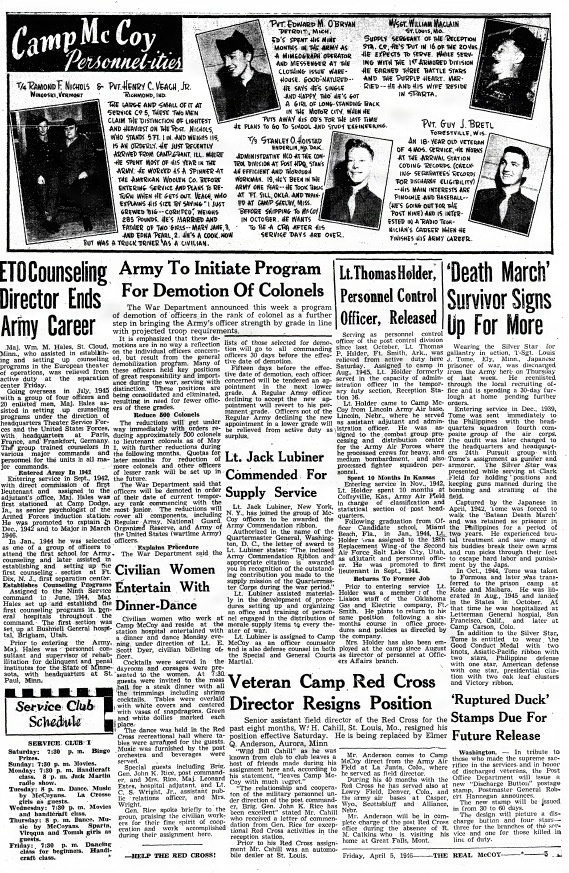 This Month in Fort McCoy History — April
