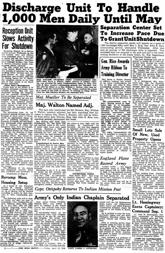 This Month in Fort McCoy History — April