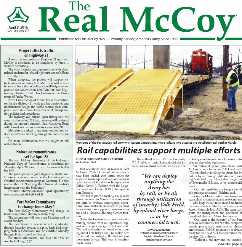 This Month in Fort McCoy History — April