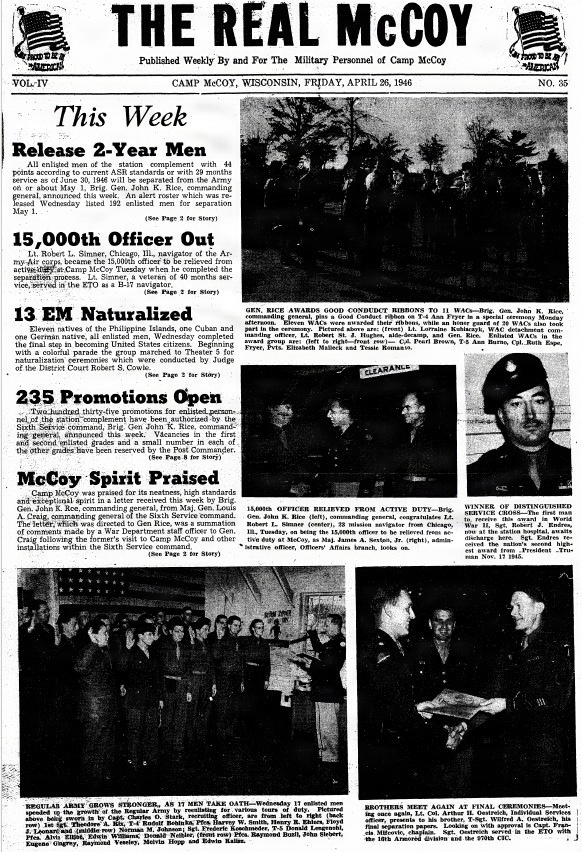 This Month in Fort McCoy History — April