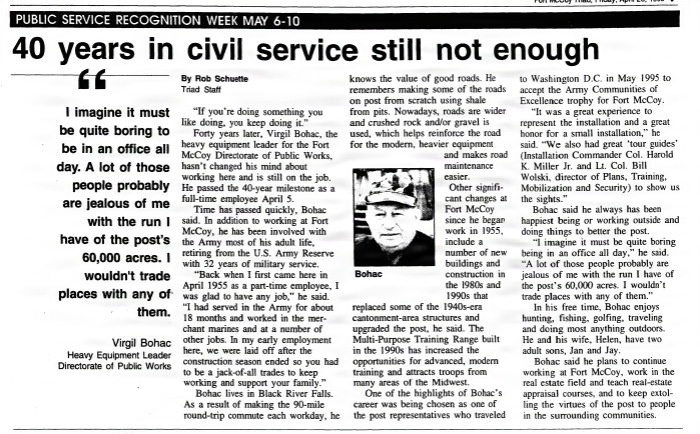 This Month in Fort McCoy History — April