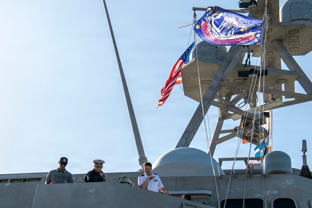 USS Savannah (LCS 28) arrives in Portland