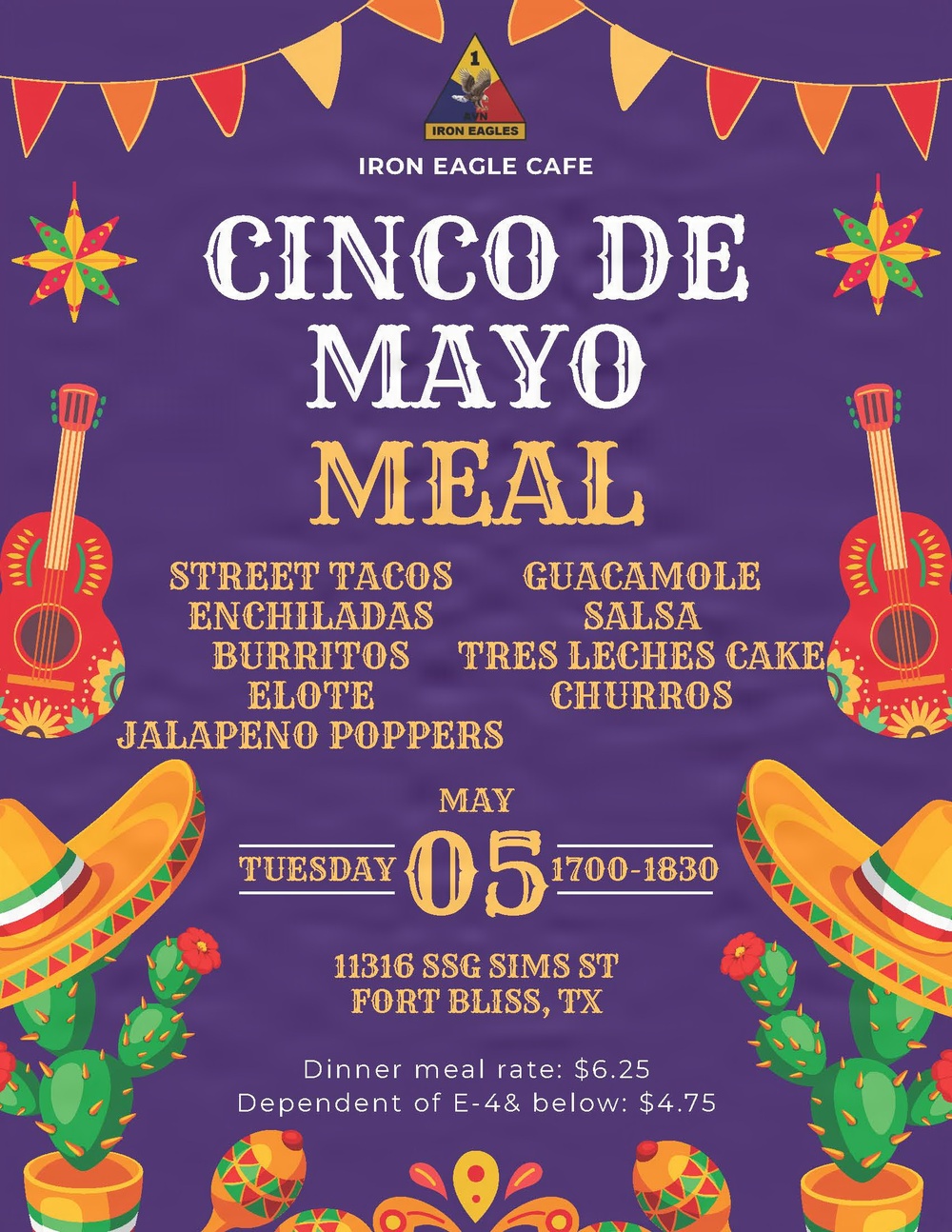 1AD Family Night Flyer, Cinco de Mayo FY26