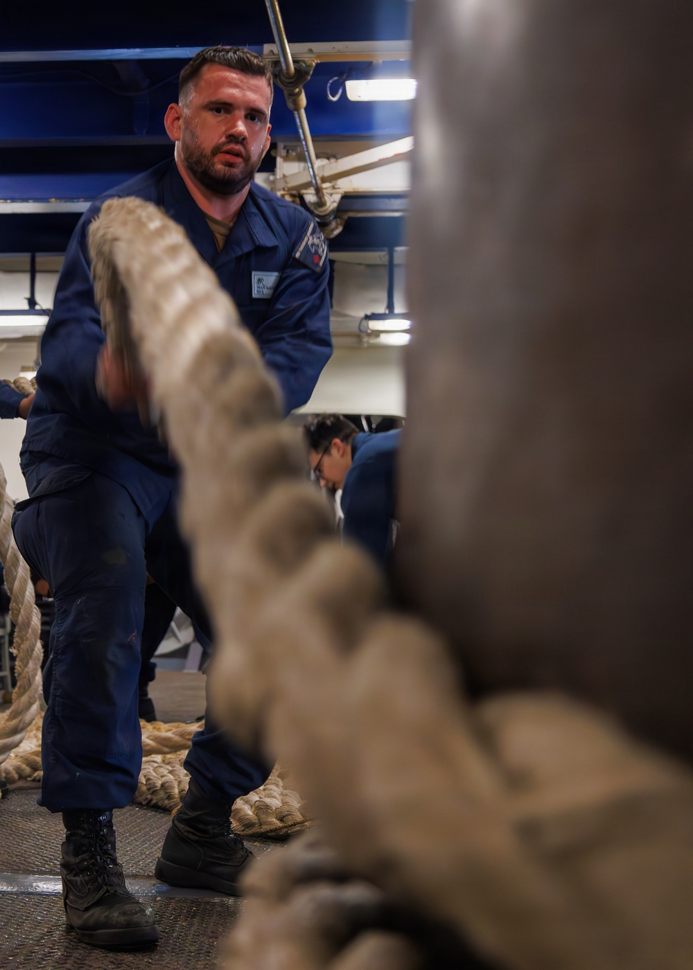 USS Theodore Roosevelt Line Handling