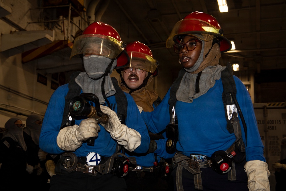 Nimitz Conducts General Quarters Drill