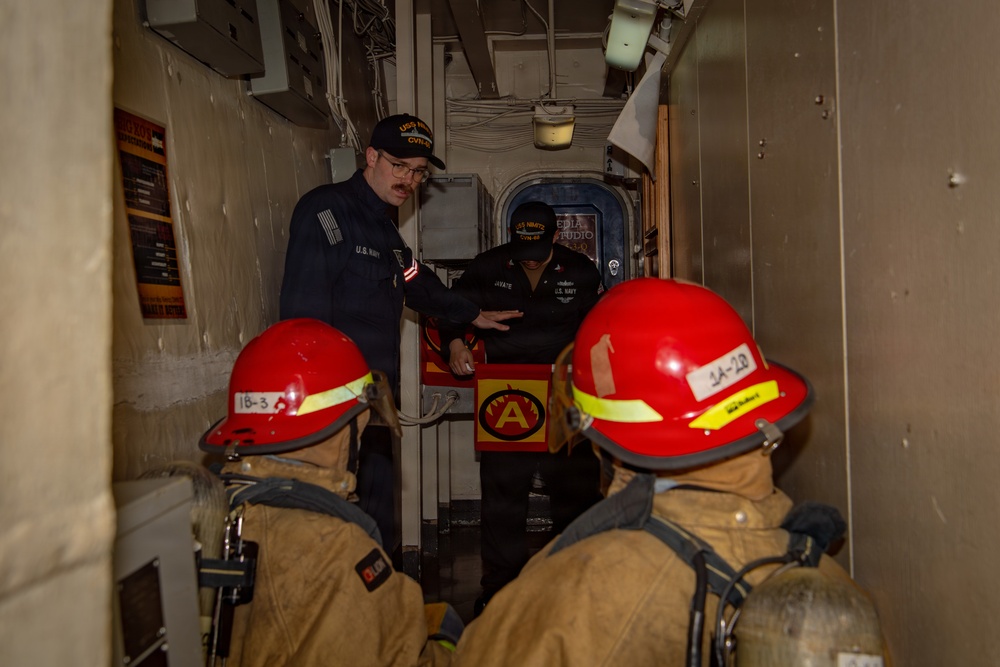 Nimitz Conducts General Quarters Drill