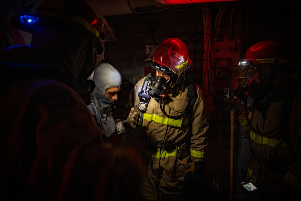 Nimitz Conducts General Quarters Drill