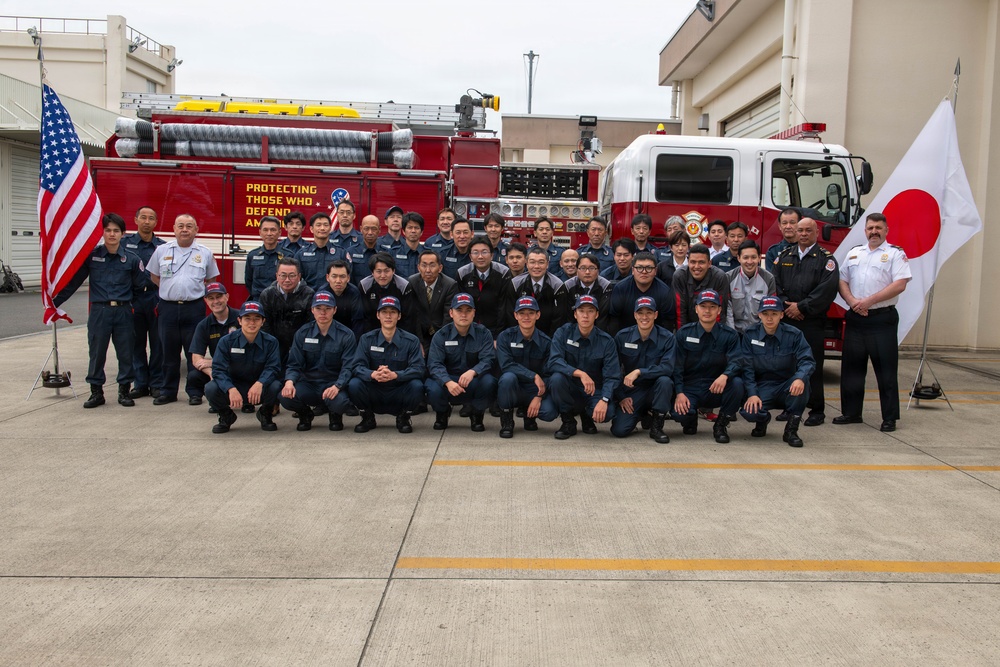 CNRJ Fire &amp; Emergency Services Fire Engine Celebration Onboard NAF Atsugi