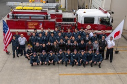 CNRJ Fire &amp; Emergency Services Fire Engine Celebration Onboard NAF Atsugi