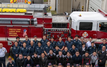 CNRJ Fire &amp; Emergency Services Fire Engine Celebration Onboard NAF Atsugi