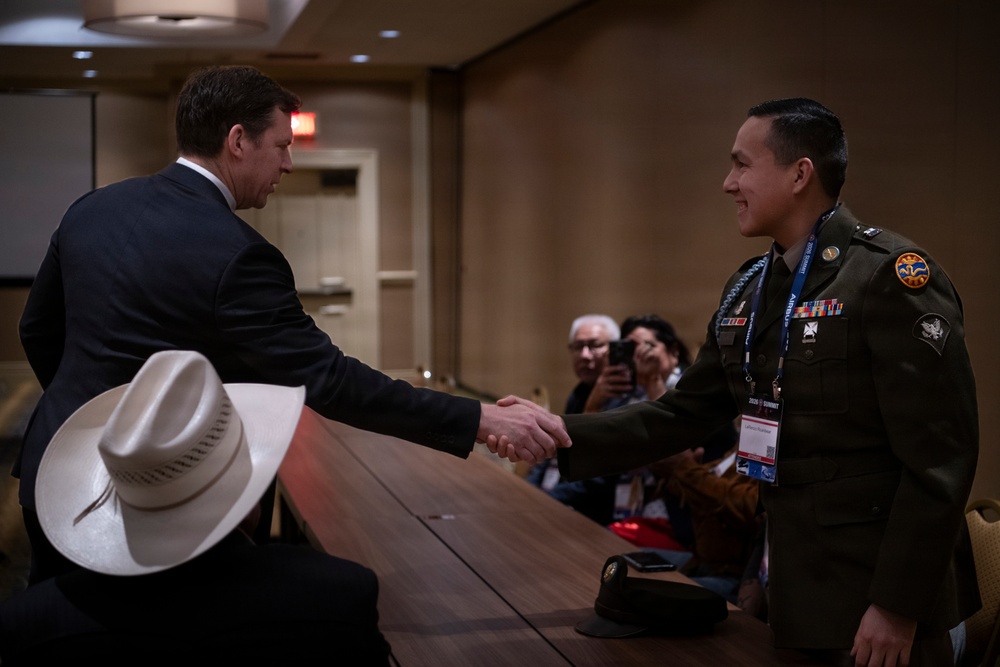 The Cheyenne tribe attend the MV-75 Cheyenne II Aircraft Unveiling