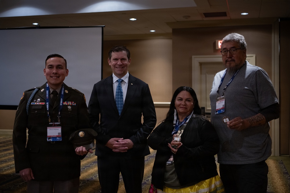 The Cheyenne tribe attend the MV-75 Cheyenne II Aircraft Unveiling