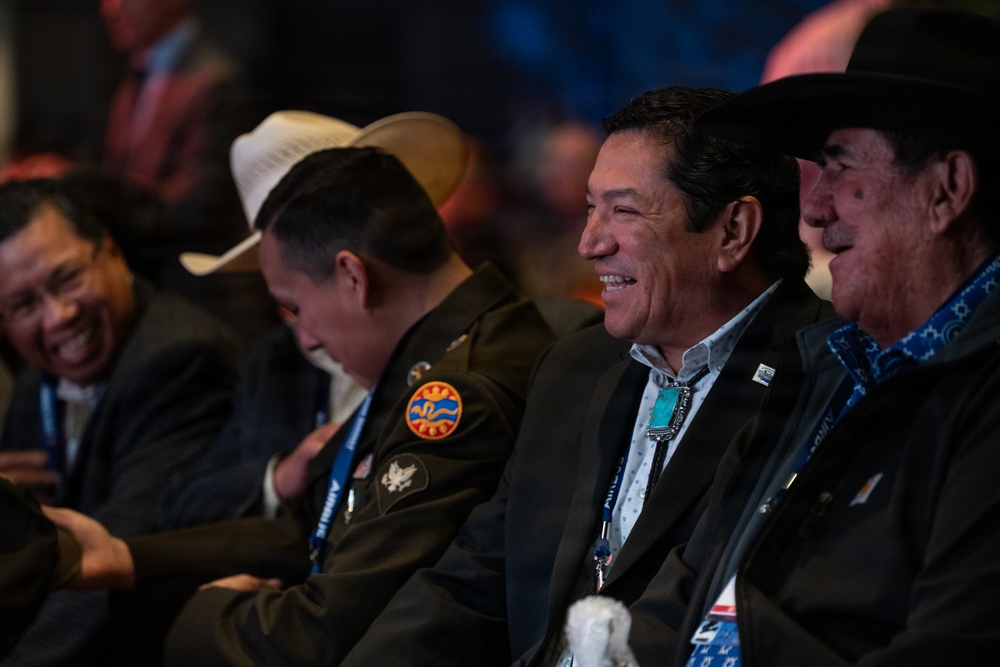 The Cheyenne tribe attend the MV-75 Cheyenne II Aircraft Unveiling