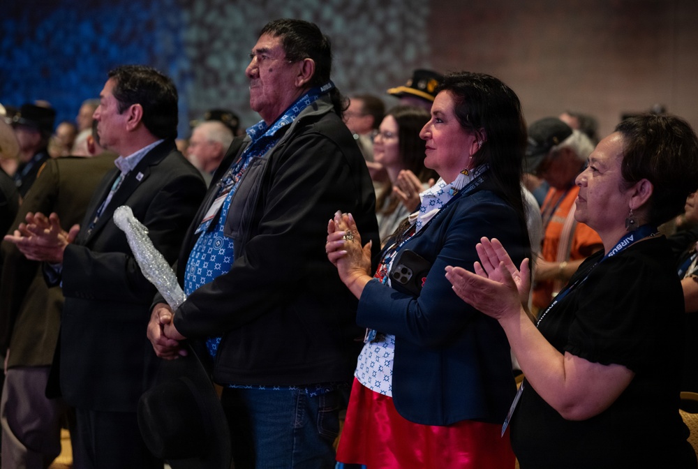 The Cheyenne tribe attend the MV-75 Cheyenne II Aircraft Unveiling