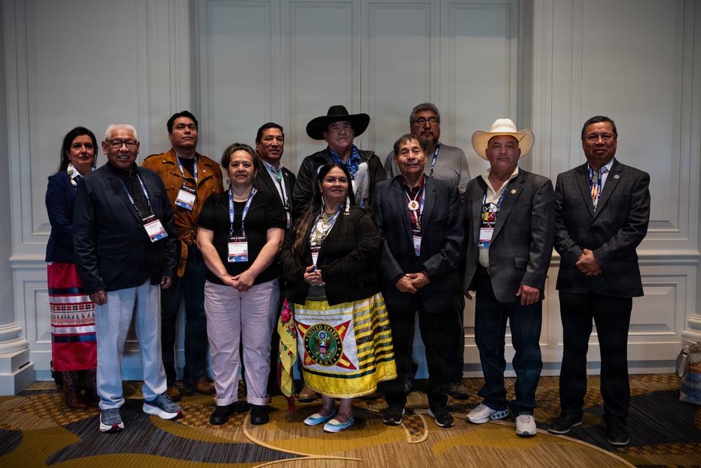 The Cheyenne tribe attend the MV-75 Cheyenne II Aircraft Unveiling