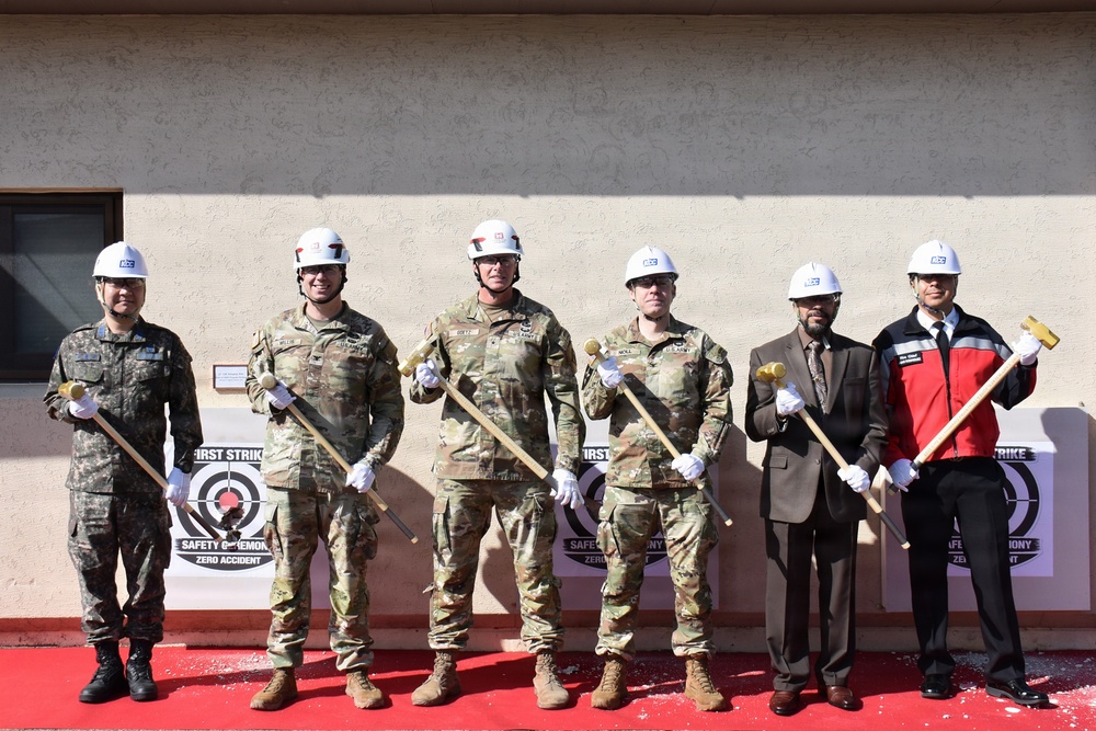 Sledgehammer swings mark start of Camp Walker emergency services project