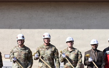 Sledgehammer swings mark start of Camp Walker emergency services project