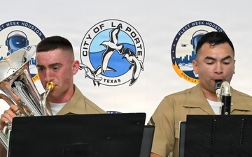 U.S. Marine Corps Band woodwind perform during the Parade of Ships VIP breakfast