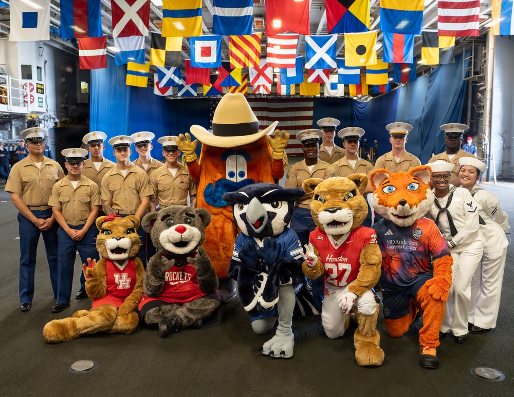 Houston's Mascots Tour USS Kearsarge