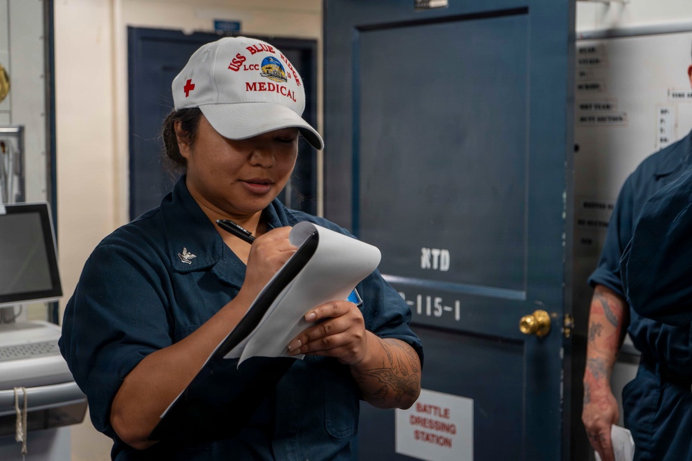 Medical Training aboard USS Blue Ridge