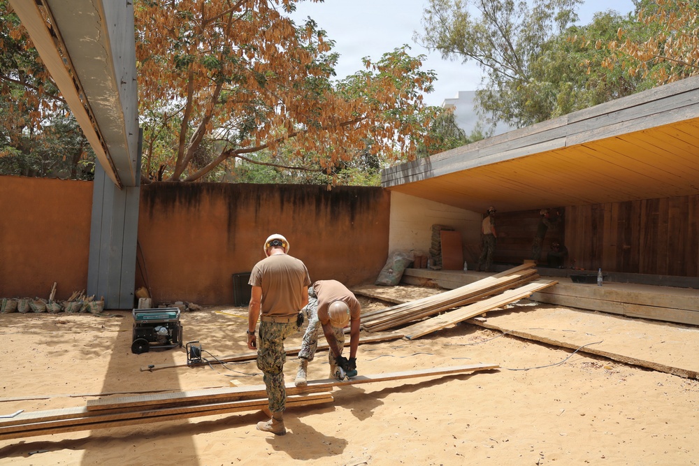 U.S. Navy Seabees Build Training Facility with Senegalese Partners for Obangame Express 2026