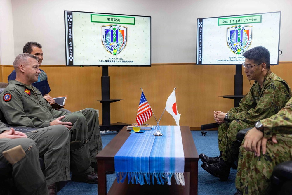 Brig. Gen. Simon Doran tours JGSDF Camp Ishigaki