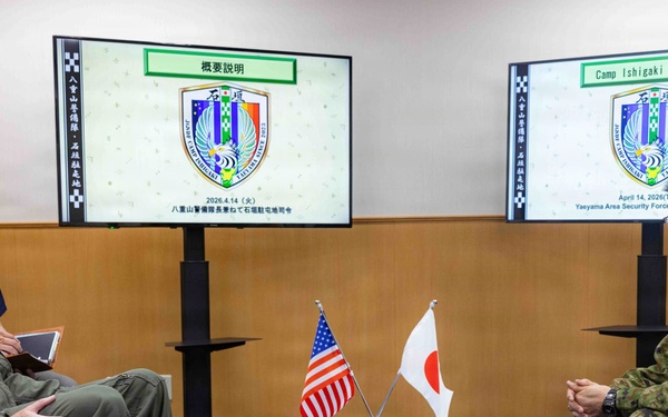 Brig. Gen. Simon Doran tours JGSDF Camp Ishigaki