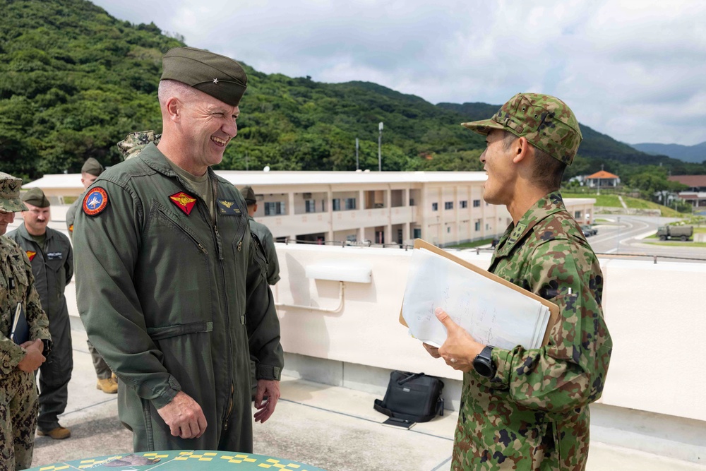 Brig. Gen. Simon Doran tours JGSDF Camp Ishigaki