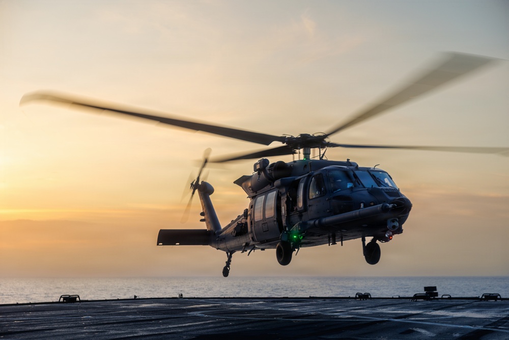 56th Rescue Squadron Conducts Deck Landing Qualifications Aboard USS Mount Whitney