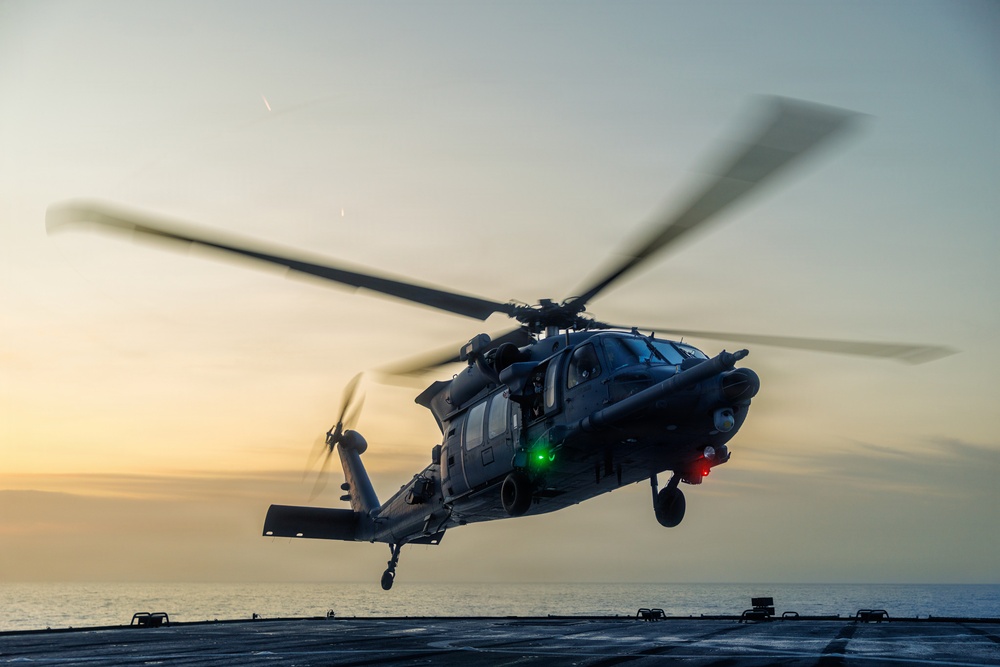 56th Rescue Squadron Conducts Deck Landing Qualifications Aboard USS Mount Whitney